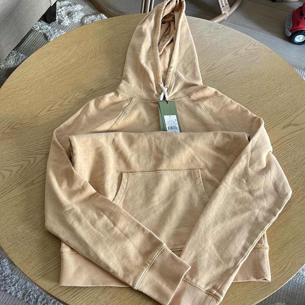 Goodfellow S beige hoodie sweatshirt